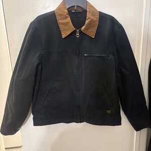 Zara Black Jacket with Tan Collar